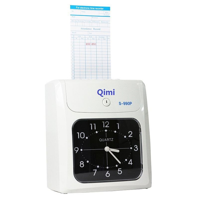 นาฬิกาพนักงานสำหรับการเช็คอินและเช็คเอาท์